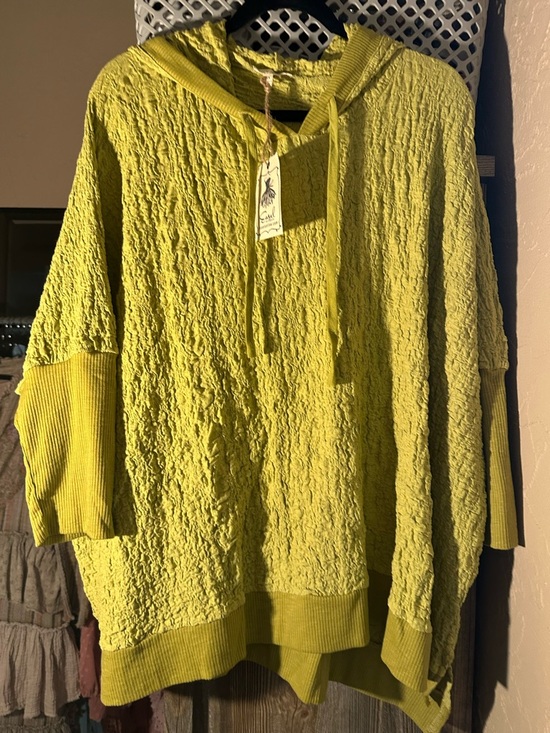 easel Tops - Easel brand Chartreuse Textured Hoodie